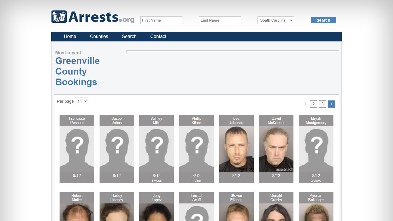 Greenville County Arrests and Inmate Search